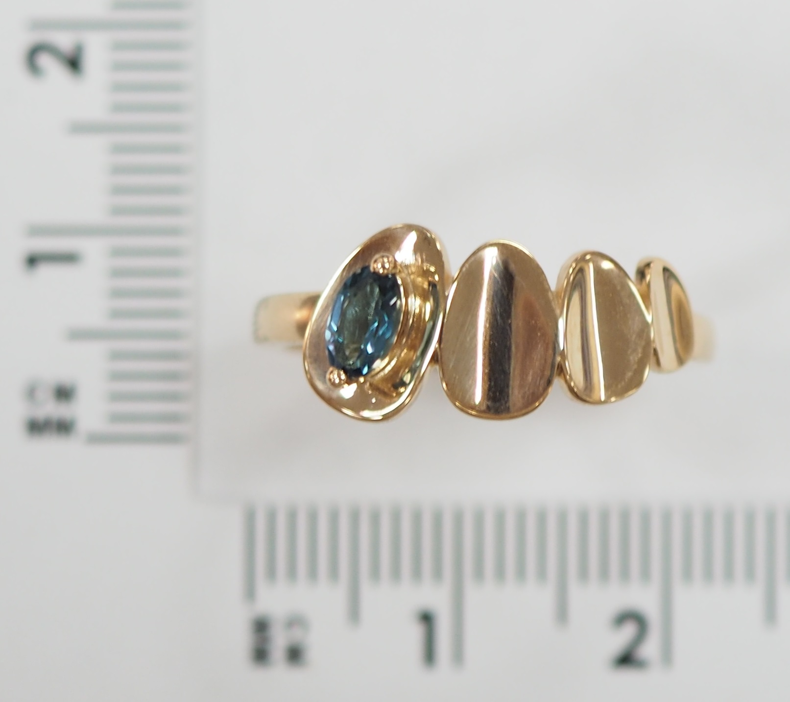 Серебряное кольцо 925 пробы; вставки 1 Топаз Лондон;